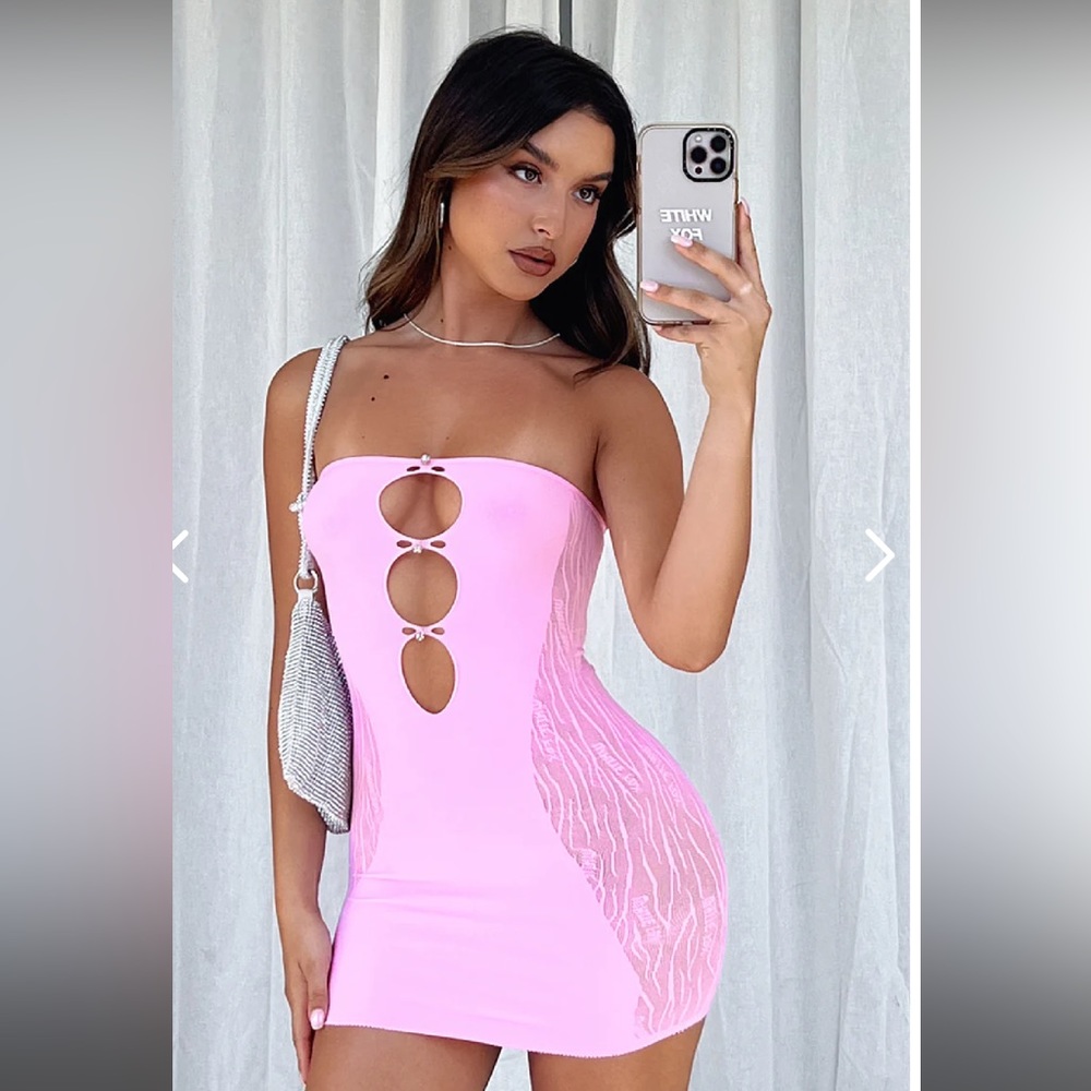 white fox boutique attention seeker mini dress